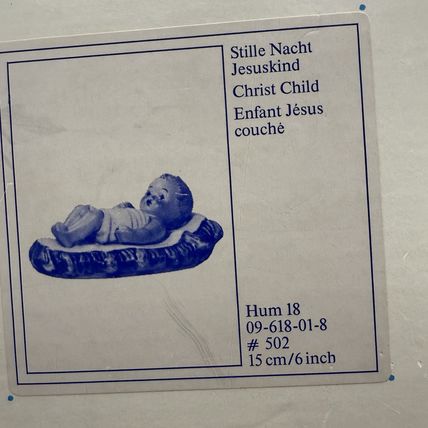 Hummel Goebel 1984 Baby Jesus Nativity #502 Germany Porcelain 6”