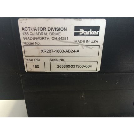 New PARKER XR207-1803-AB24-A PNEUMATIC ACTUATOR, SHAFT DIAMETER: 7/8",Ta