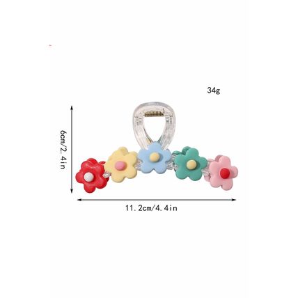 Multicolour Flowers Cute Hair Claw Clip