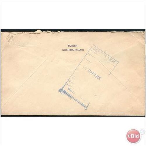 Sweden Airmail 1945 - SG 241 - Airmail to England from Malmo