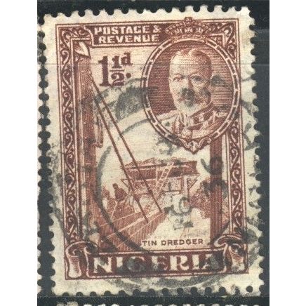 Nigeria 1936 - SG36 - 1½d brown - The Dredger - KGV - used