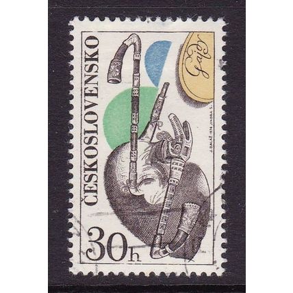 CZECHOSLOVAKIA 1974 MUSICAL INSTRUMENTS 30h BAGPIPES USED SG2166
