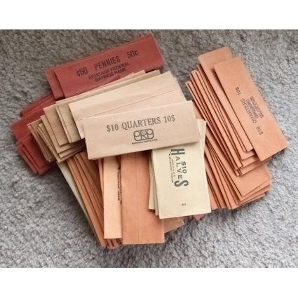 Lot of Coin Wrappers - penny, dime, quarter, half dollars