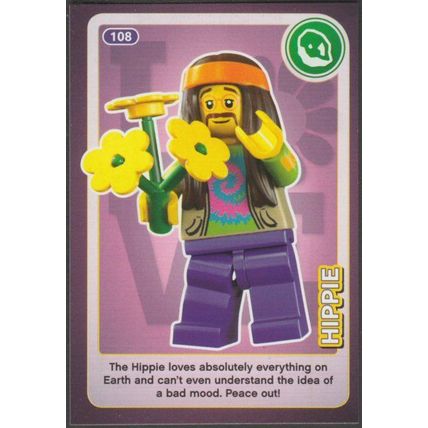 Lego Trading Card - Create The World - 108 Hippie