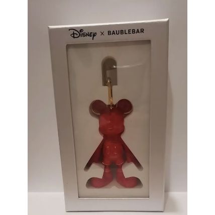 BAUBLEBAR X DISNEY MICKEY VALENTINE RED & GOLD BAG CHARM BACKPACK KEYCHAIN~NEW~