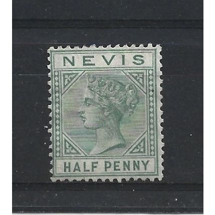 Nevis.SG25 1/2d Dull Green.Mounted Mint.May24b