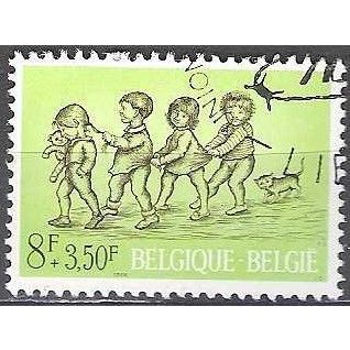 Belgique 1966 Michel 1460 O Cote (2008) 0.60 € Enfants en chenille Cachet rond