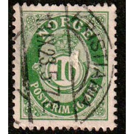 Norway 1921 Posthorn 10ore Used Stamp