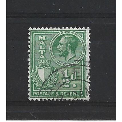 Malta.SG194 1/4d Yellow-Green.Fine Used.Apr25t