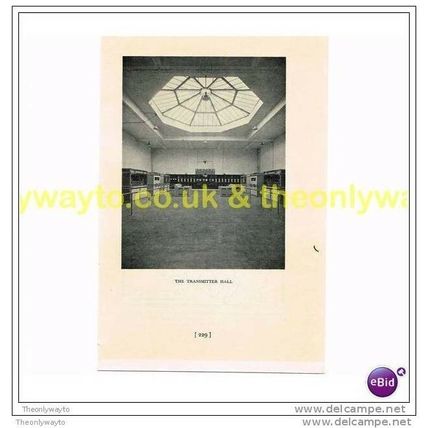 TRANSMITTER HALL, BROADCASTING HOUSE, 1933, Book Illustration