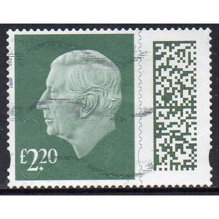 GB 2023 King Charles Definitive - Green M23L, MAIL £2.20 Used