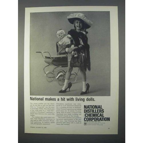 1966 National Distillers and Chemical Corporation Ad - Living Dolls