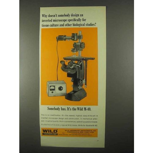 1967 Wild Heerbrugg M-40 Microscope Ad - Biological