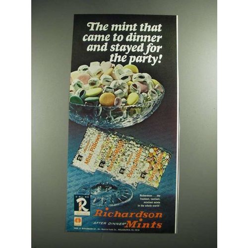 1973 Richardson After Dinner Mints Ad - Stayed for the Party