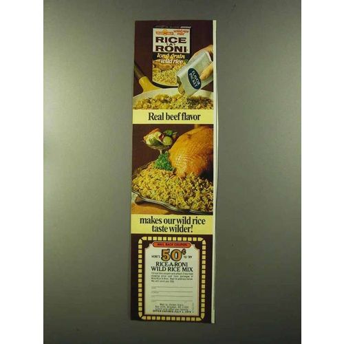 1973 Rice a Roni Ad - Real Beef Flavor Wild Rice