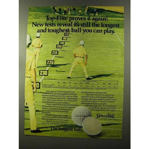 1973 Spalding Top-Flite Golf Balls Ad - Proves It Again