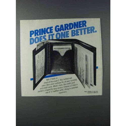 1981 Princess Gardner 3-Fold Wallet Ad - Does It Better