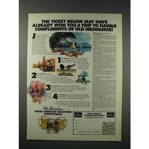 1981 Old Milwaukee Beer Ad - Already Won