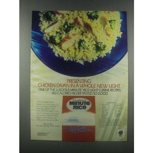 1985 Minute Rice Ad - Chicken Divan Recipe
