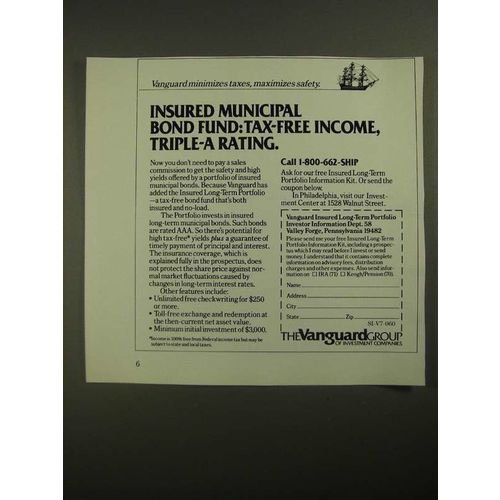 1987 The Vanguard Group Ad - Insured Municipal Bond Fund