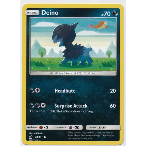 Pokemon Sun & Moon Crimson Invasion 60/111 Deino