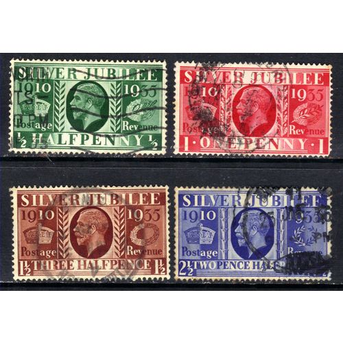 GB 1935 KGV Silver Jubilee set of 4 stamps SG 453 - 456 ( K1053 )
