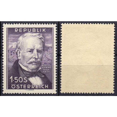 Austria 1954 1.50s Moritz von Schwind, painter issue. MLH. Scott #591