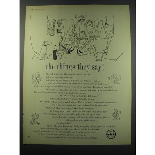 1957 ICI Imperial Chemical Industries Ad - we called Bob and Mary