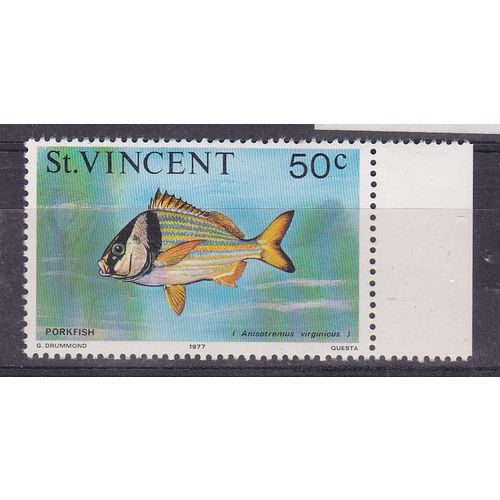 ST. VINCENT 1977 MARINE LIFE 50c PORKFISH MNH SG437