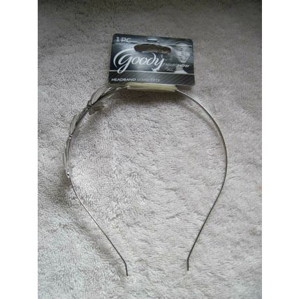 Goody Fashionow Silver Metal Head Band Leaves Greek Costume Headband Leaf Hair