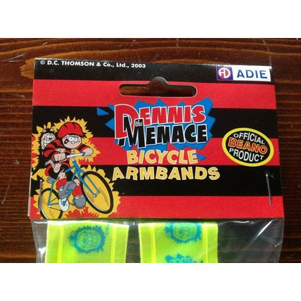 Kids Reflective Hi-Viz Safety Armbands Dennis The Menace Official Beano Pair