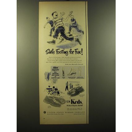 1950 U.S. Keds Shoes Advertisement - Gladiator, Gore Casual, Cleat-Tred Oxford