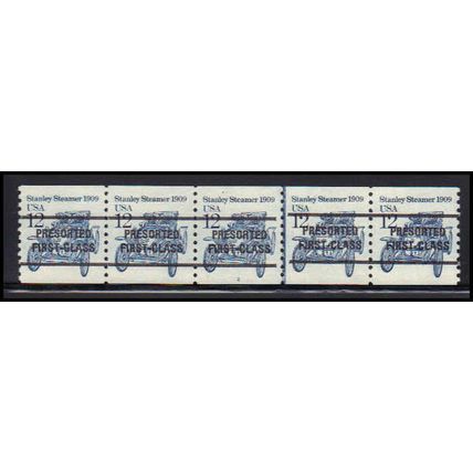 2132a 12c Stanley Steamer Fine MNH Dry Gum PNC 2/5 Line Gap X2125