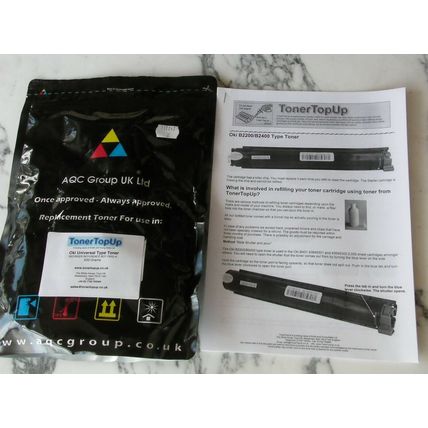 Toner Refill Bag 500 grams for Oki B2200n B2400n 43640301 43640302 TonerTopUp