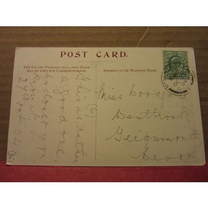 ALBERT MEMORIAL KENSINGTON GARDENS, LONDON used antique postcard 1904 postmark =