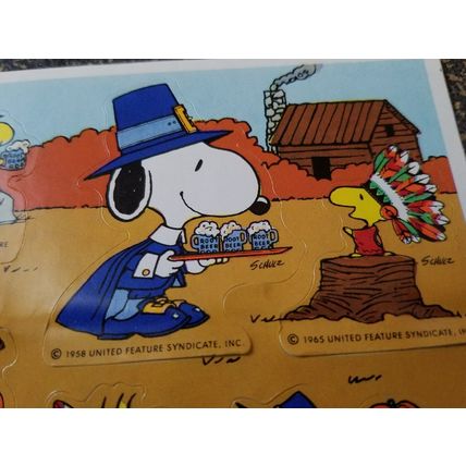 Lot of Mixed Stickers Woodstock Snoopy Thanksgiving Mini Scrapbook Pack, +More