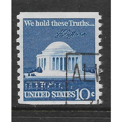 USA 1973 10c ULTRAMARINE JEFFERSON MEMORIAL SG 1516 FINE USED#5