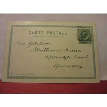 CONSTANTINOPLE, TURKEY used antique postcard 1904 GB postmark #