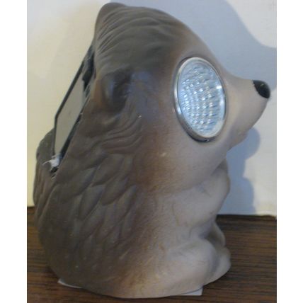 Solar Powered LED Light Up Decorative Stoneware Hedgehog Garden Light