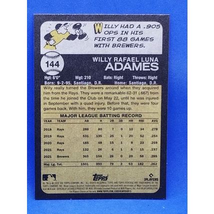 2022 Topps Heritage #144 Willy Adames