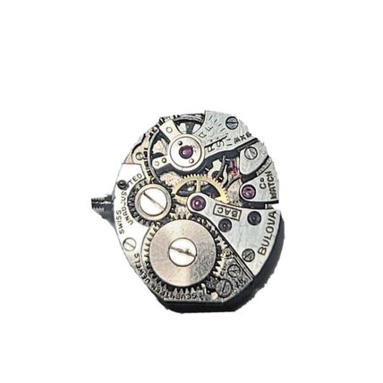 Bulova 5AC Used 17 Jewels Watch Movement Size 13 x 15 mm = 5.75 x 6.75''' Runs