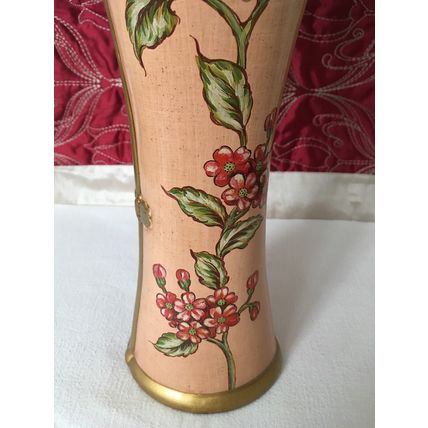 Decorative Feminine Shape Gold Pink Green Red Colourful 17.5” Vase