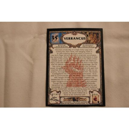 Verrancus 1993 Merlin Battle Cards NO. 35