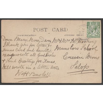 Interior, Down St Mary Church, Devon, 1916 - RP Postcard