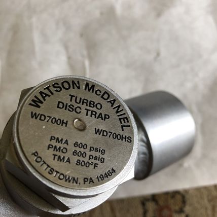 Watson McDaniel WD700H,WD700HS TURBO DISC TRAP 3/4" WD700S-14-SW,WELD ENDS,BV
