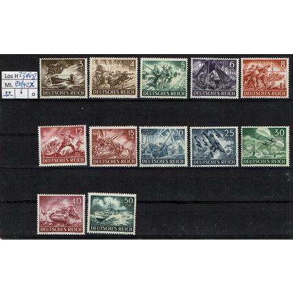 Los H23008: Deutsches Reich Mi. 831/42 x **