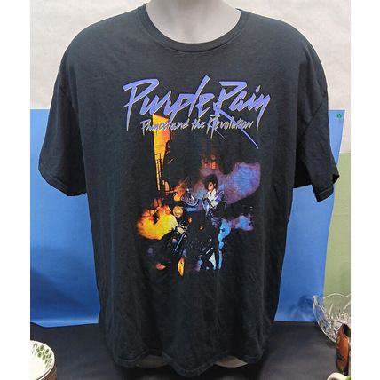 Purple Rain Prince and the Revolution T-Shirt Men 3XL Short Sleeve Graphic Black