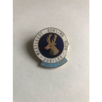 Westlecot bowling club jubilee 1910-1985 bowling bowls badge
