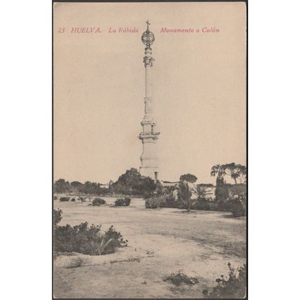 Monumento a Colón, La Rábida, Huelva, c.1910 - Tarjeta Postal