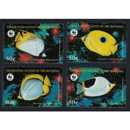 Micronesia WWF Butterflyfishes 4v 1997 MNH SG#579-582